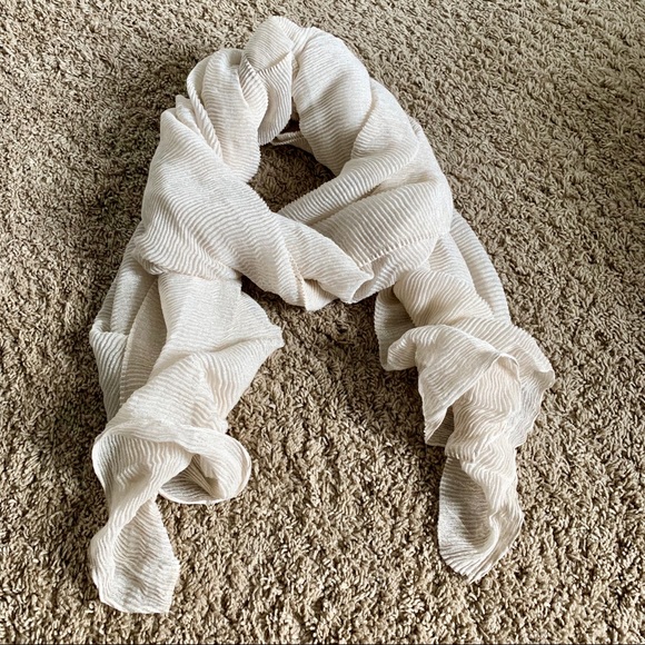 Cream Sheer Sparkly Scarf 🧣 - Picture 1 of 4